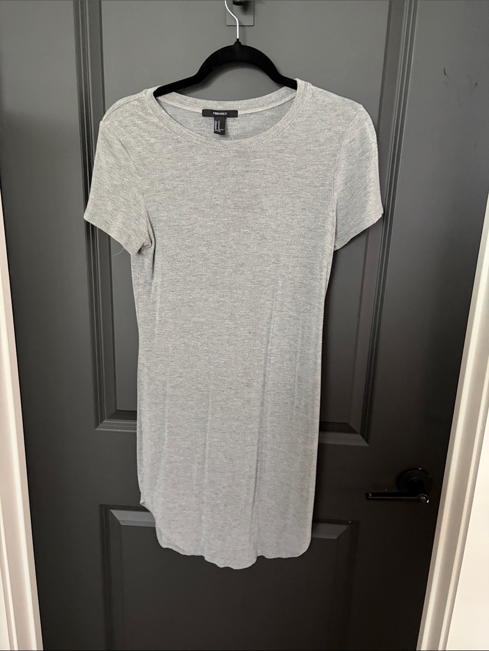 Forever 21 Light Gray Short Sleeve Mini Dress